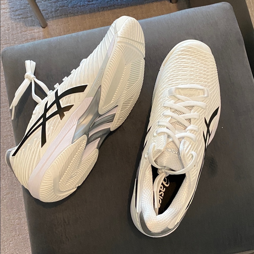 ASICS White and Black Athletic Shoes